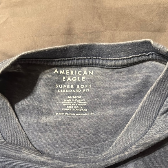 American Eagle Men's Blue Snoopy T-Shirt - Picture 3 of 4